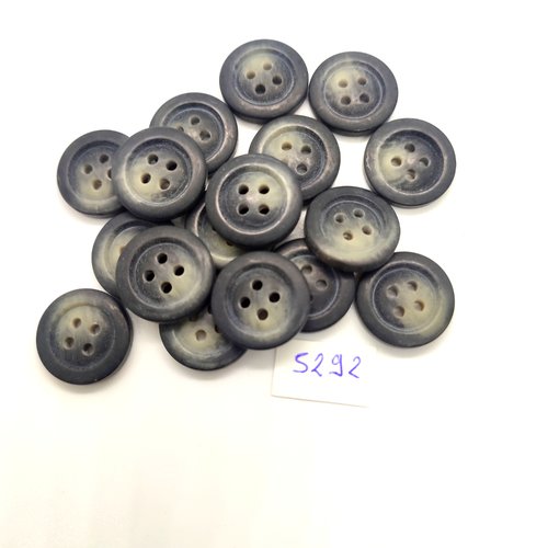 17 boutons en résine gris - 18mm - tr5292