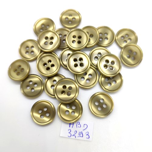 28 boutons en résine gris / taupe - 13mm - abd3291