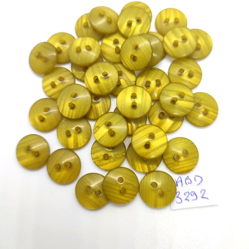 39 boutons en résine vert / kaki - 12mm - abd3292