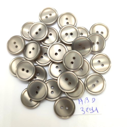 25 boutons en résine vert - 13mm - abd3293