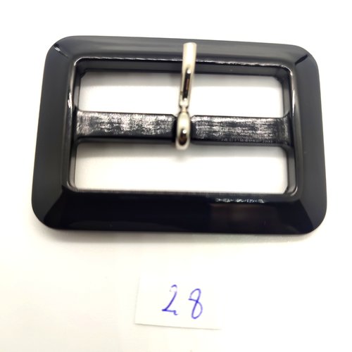 1 boucle de ceinture résine noir - 40x57mm