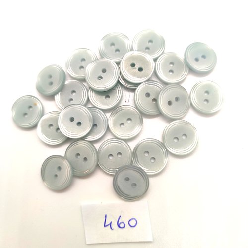 26 boutons en résine bleu - 11mm - 460