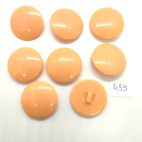 8 boutons en résine rose / orangé- 22mm - 439