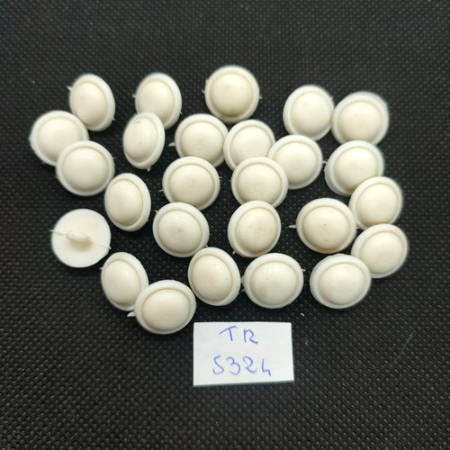 26 boutons en résine blanc cassé - 14mm - tr5324