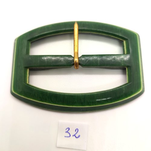 1 boucle de ceinture résine vert - 53x74mm
