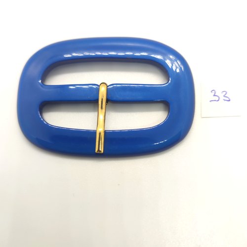 1 boucle de ceinture résine bleu - 45x65mm