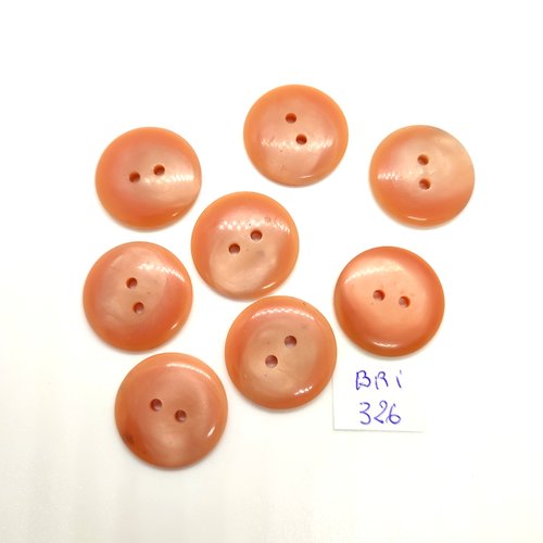 8 boutons en résine rose - 22mm - bri326