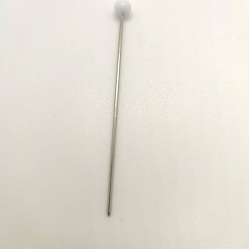 1 fibule - épingle à chapeau en résine blanc - 70mm