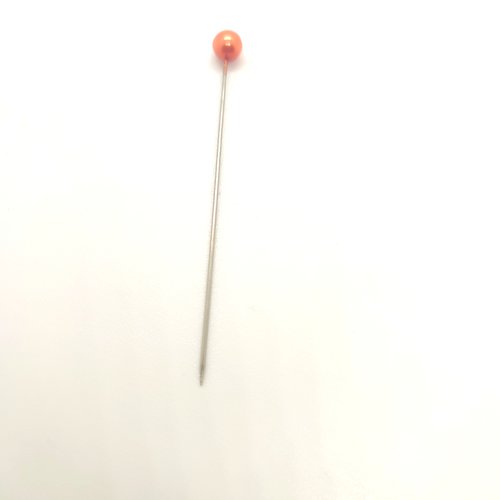 1 fibule - épingle à chapeau en résine orange - 67mm