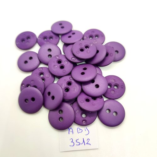 29 boutons en résine violet - 15mm - abd3512