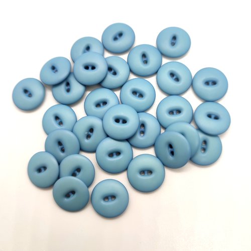 29 boutons en résine bleu - 13mm - abd3534