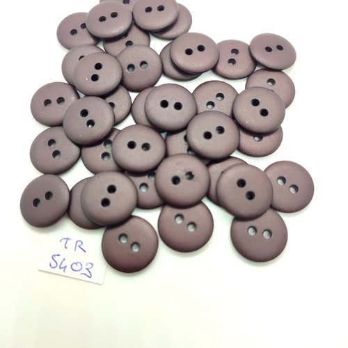 36 boutons en résine marron foncé - 15mm - tr5403