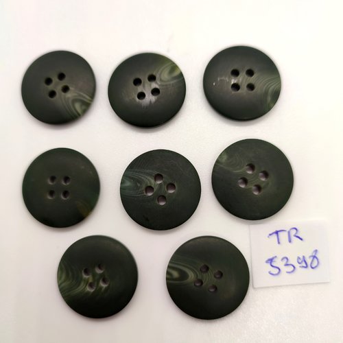 8 boutons en résine vert - 20mm - tr5398