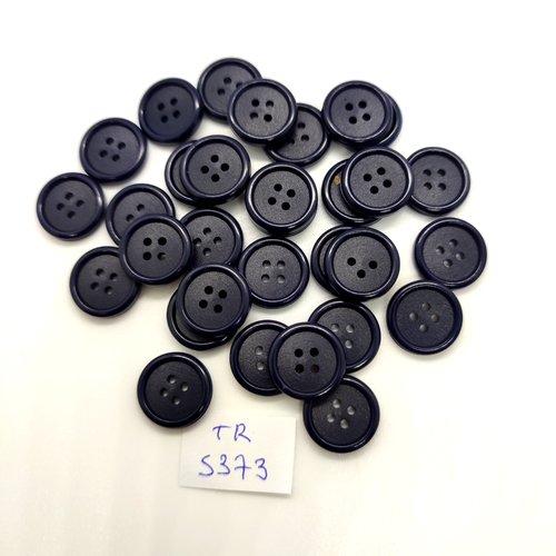 30 boutons en résine bleu foncé - 14mm - tr5373