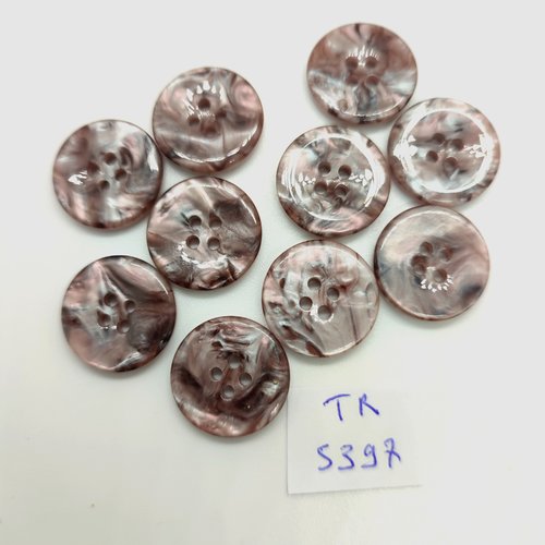 10 boutons en résine lilas - 18mm - tr5397