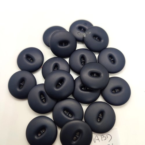 18 boutons en résine bleu foncé - 18mm - abd3594