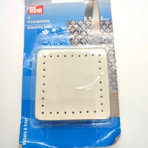 4 attaches en cuir blanc pour sac à main - prym - 55mm - 670