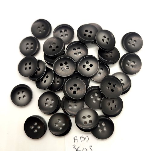 32 boutons en résine gris - 13mm - abd3605