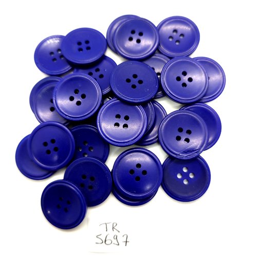 25 boutons en résine bleu - 18mm - tr5697