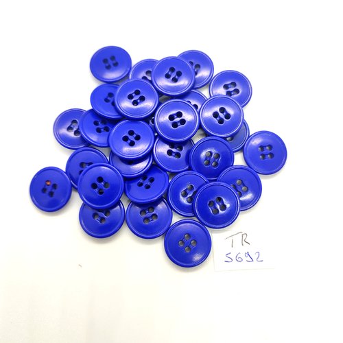 29 boutons en résine bleu - 15mm - tr5692