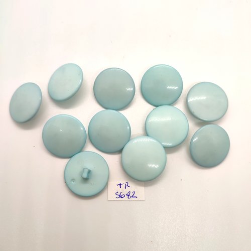 11 boutons en résine bleu clair - 22mm - tr5682