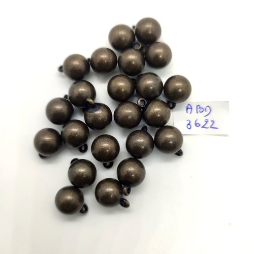 23 boutons bpoule en métal bronze - 10mm - abd3622