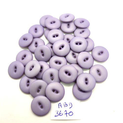 35 boutons en résine lilas - 13mm - abd3670