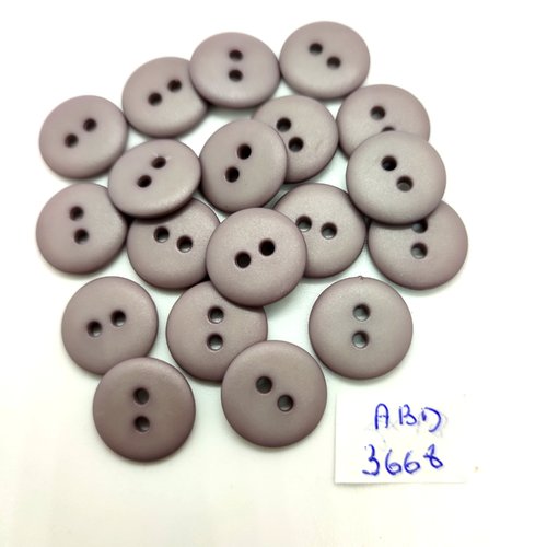 19 boutons en résine gris - 15mm - abd3668