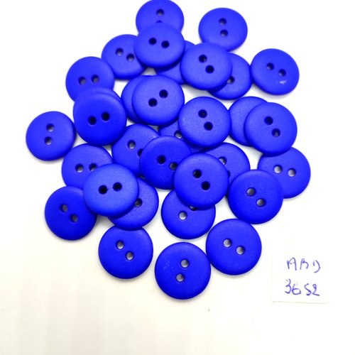 32 boutons en résine bleu - 15mm - abd3652