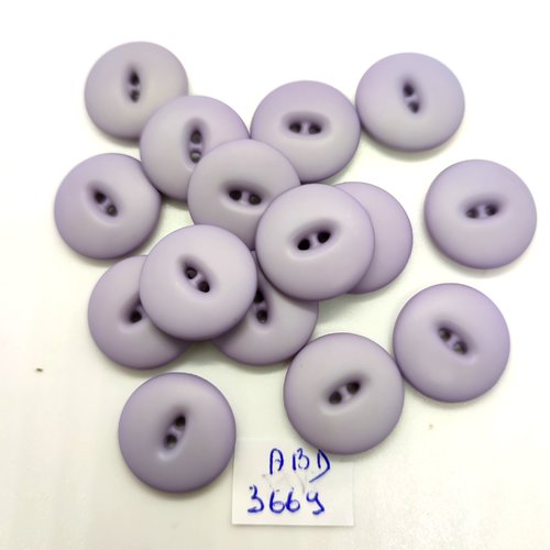 14 boutons en résine lilas - 18mm - abd3669