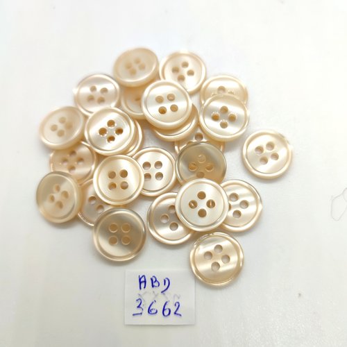 24 boutons en résine rose très clair - 13mm - abd3662