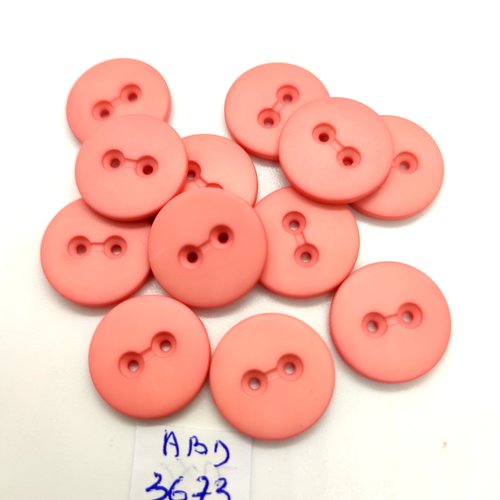 18 boutons en résine rose - 18mm - abd3672