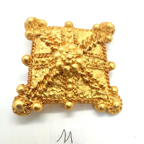 1 pour ornement en métal doré - vintage - 59x59mm