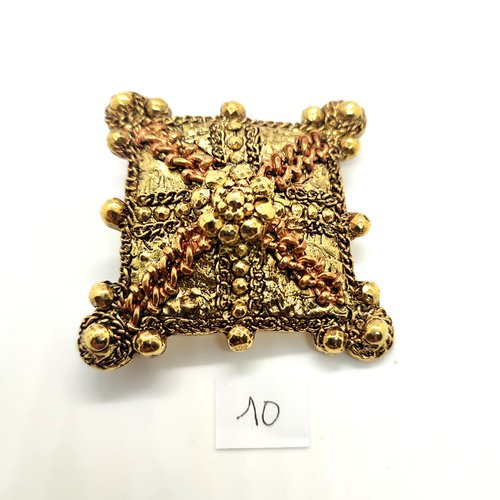 1 pour ornement doré et cuivre - vintage - 59x59mm