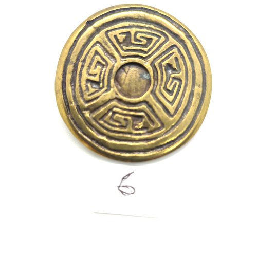 1 broche métal doré vieillis - vintage - 43mm
