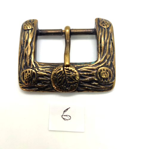 1 boucle de ceinture en métal doré vieillis  - 40x50mm