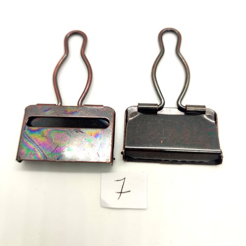 2 attaches en métal bronze  - fermé 40x63mm