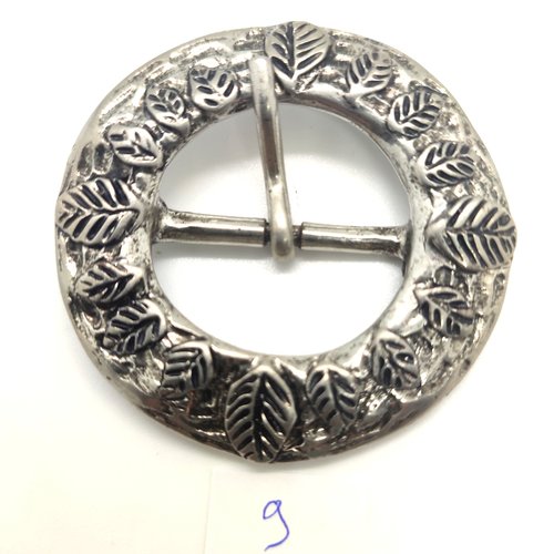 1 boucle de ceinture métal argenté - 58mm