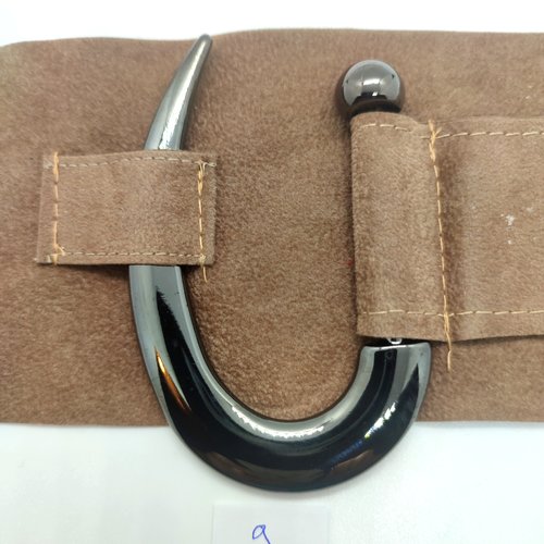 1 boucle de ceinture métal argenté mat - 45x85mm