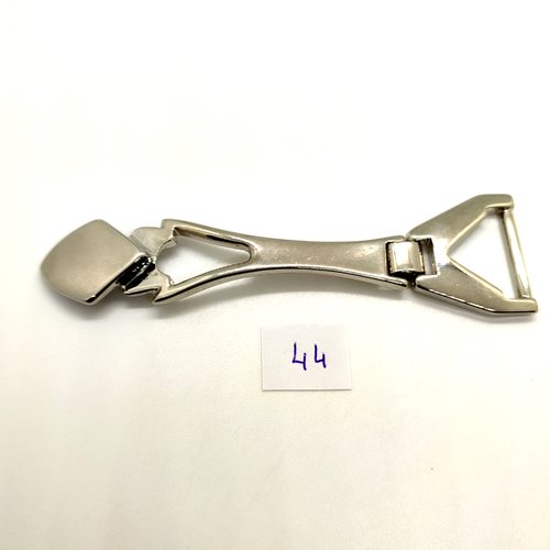 1 boucle de ceinture en métal argenté - 11cm