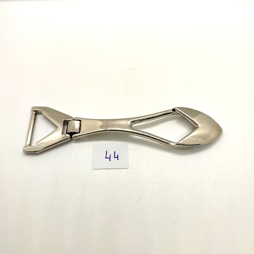 1 boucle de ceinture en métal argenté - 11cm