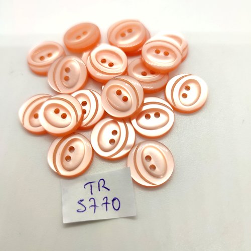 20 boutons en résine rose - 14mm - tr5770