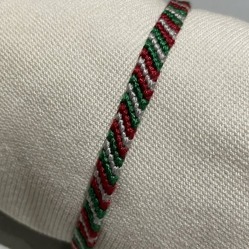 Bracelet brésilien diagonale "noël"