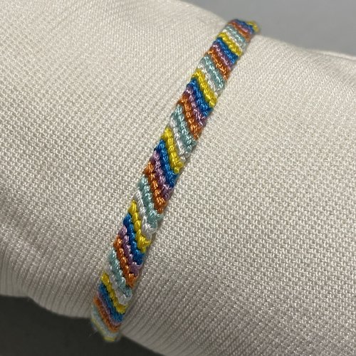 Bracelet brésilien diagonale "multicolore"