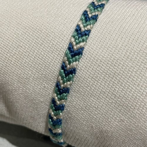 Bracelet brésilien chevrons "océan"