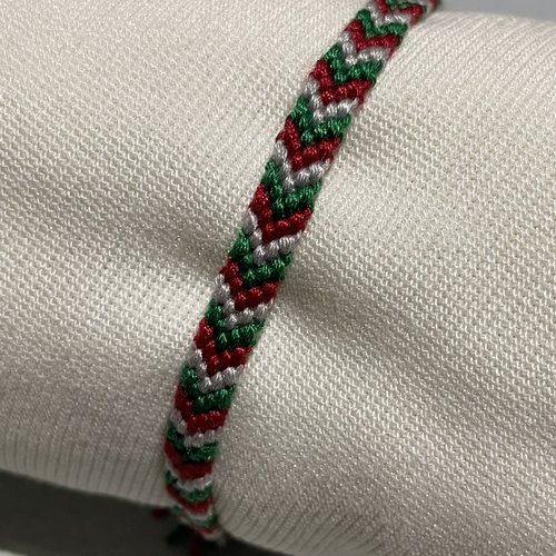 Bracelet brésilien chevrons "noël"