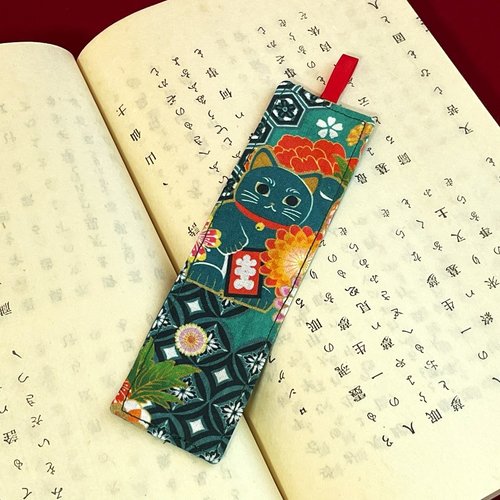 Marque-pages en tissu chat japonais