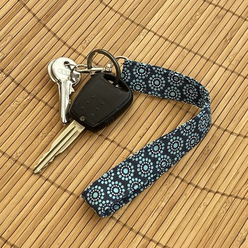 Porte-clés lanière tissu japonisant