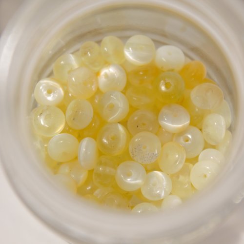 10 perles opale jaune nature