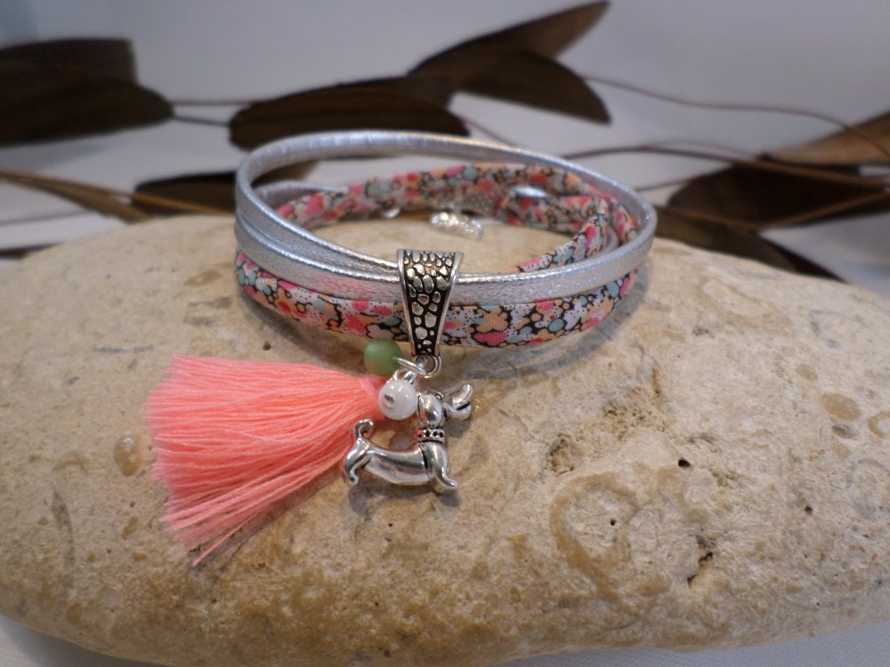 Bracelet enfant fille pendentif petit chien bijou original - Un grand marché